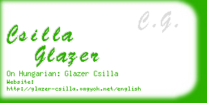 csilla glazer business card
